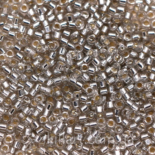 Бисер DB-1211 Miyuki Delica Beads 11/0 (блестящий, серебряный)